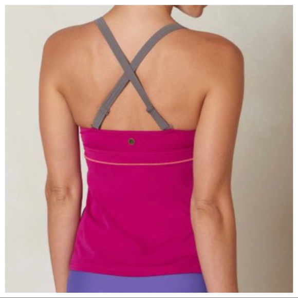 Prana Alta Tankini Rich Fuchsia Multi-Color Swim Top XS - Picture 6 of 15
